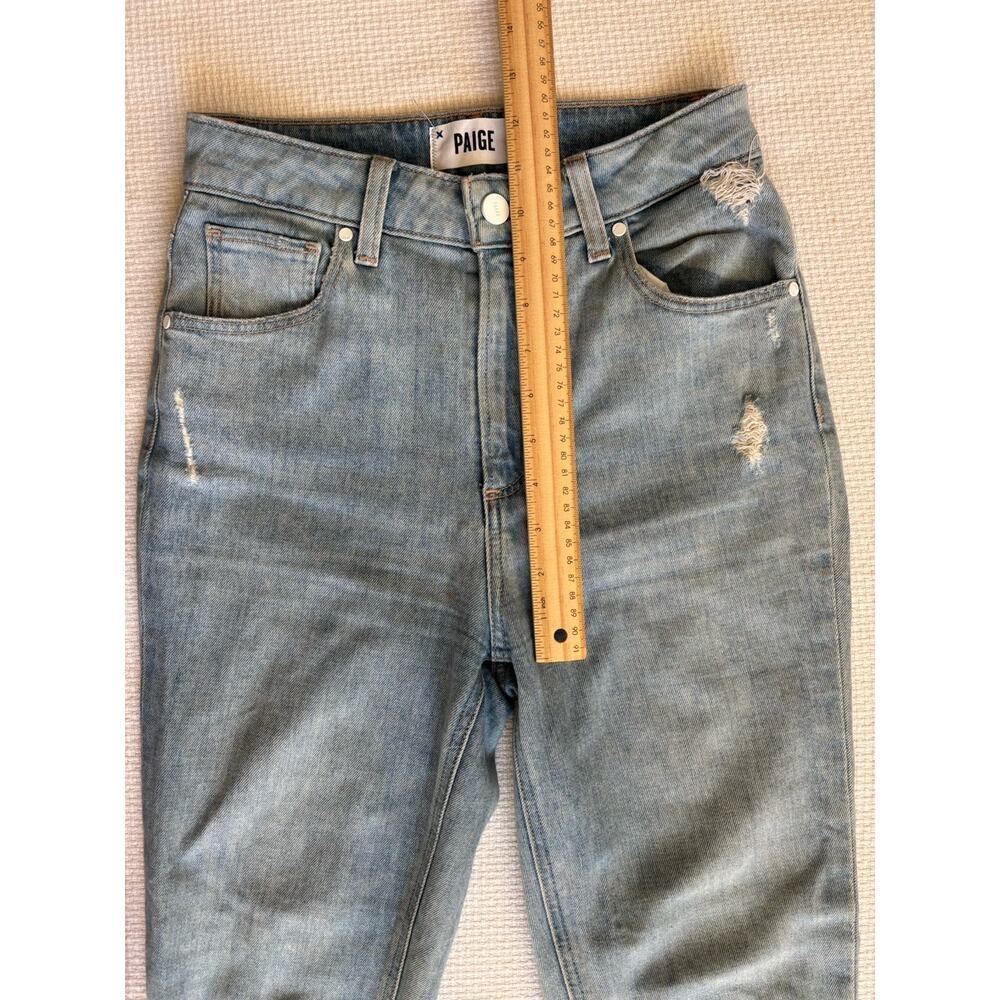 Paige Jeans 25 Sarah Slim Moka Distressed Raw Hem Classic Minimal Festival - Picture 11 of 13